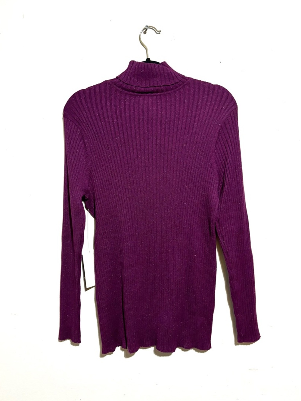 NWT Chicos Size 3 (XL) Purple Turtleneck Sweater Ribbed Long Sleeve Stretchy - Picture 5 of 7